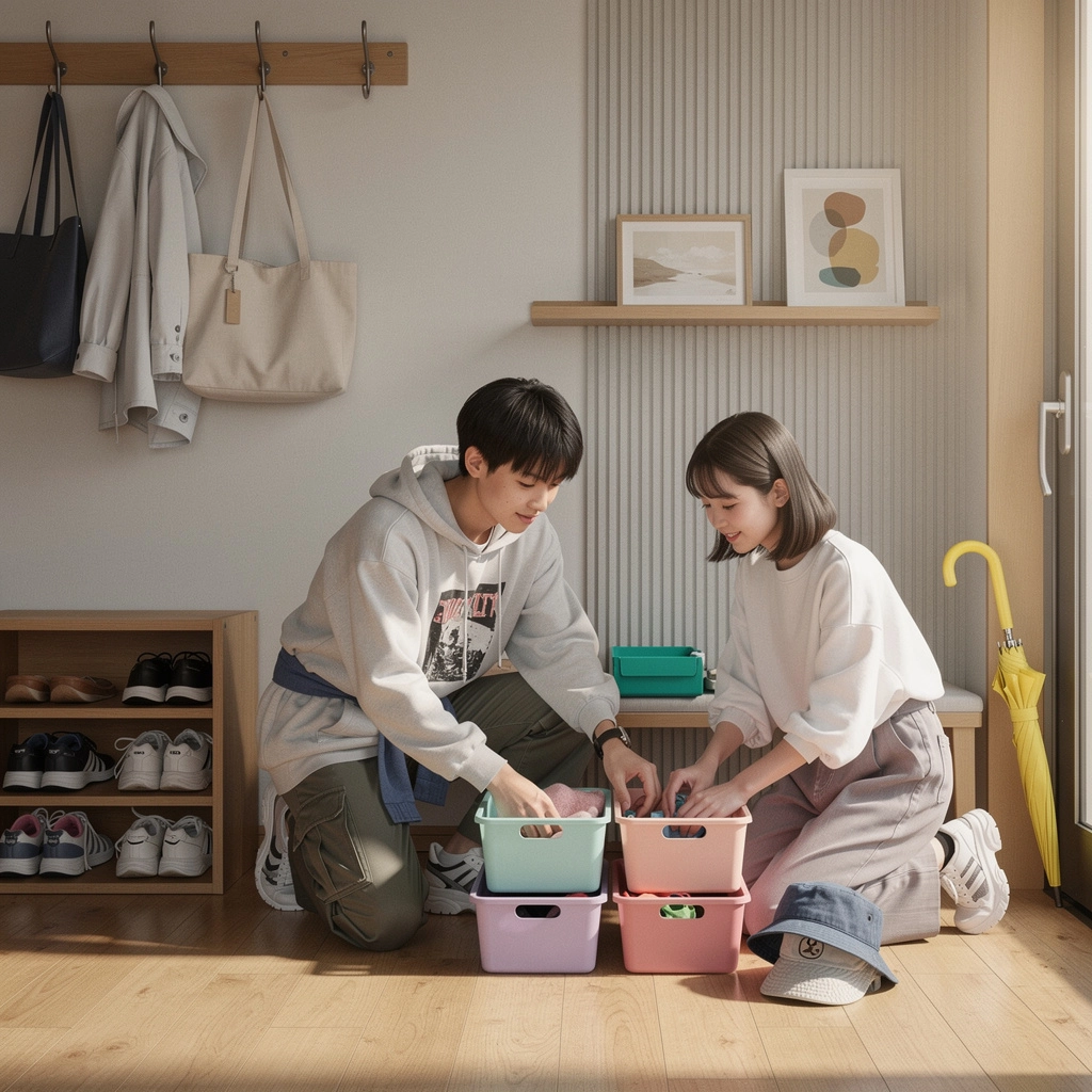 バスルームで使用する便利なトイレタリー収納のイメージ