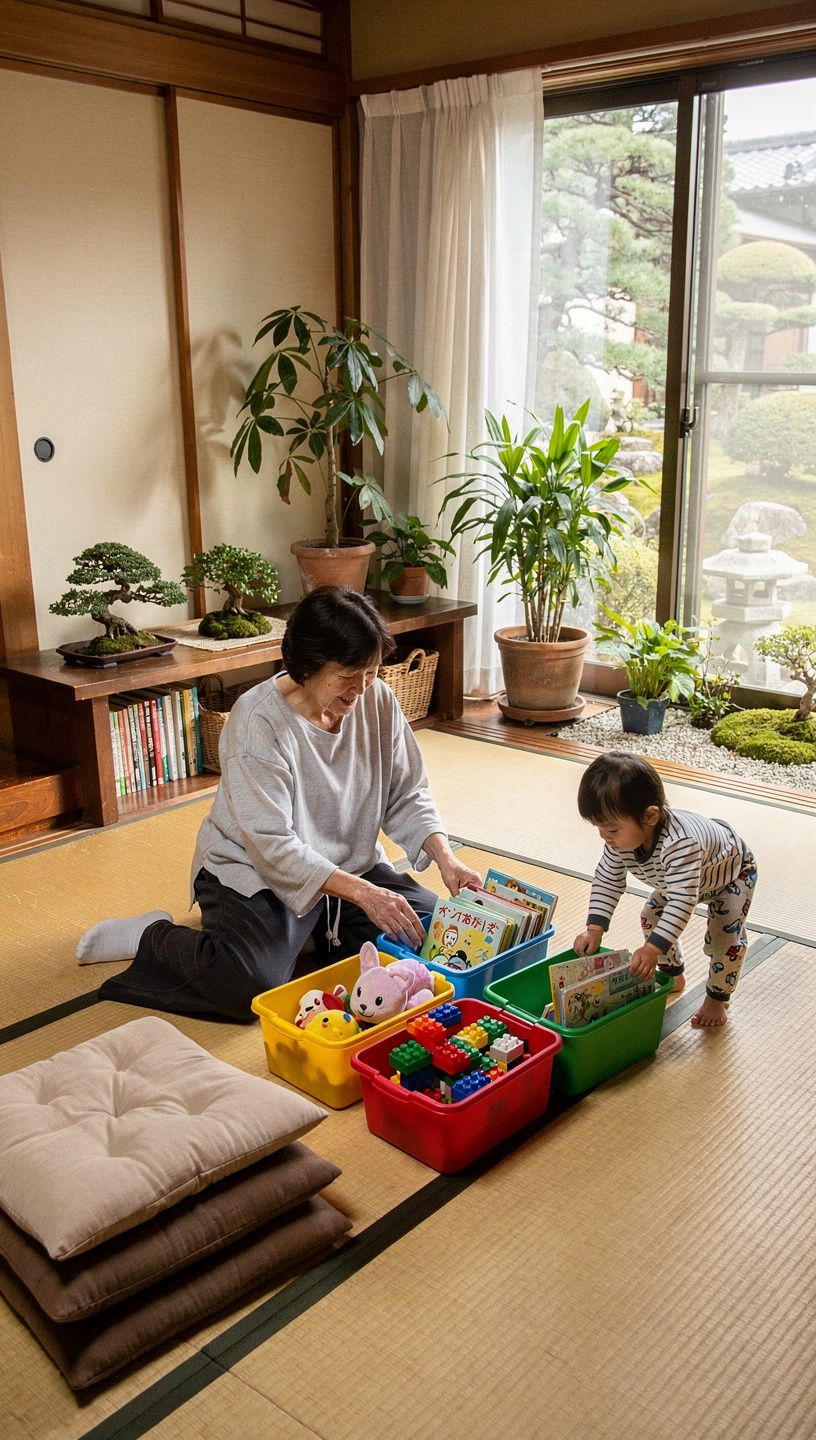 食器棚に整然と並んだ日常的な食器の画像